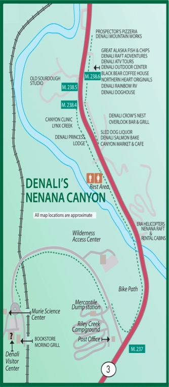 Nenana Canyon Map