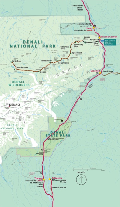 Denali National Park map