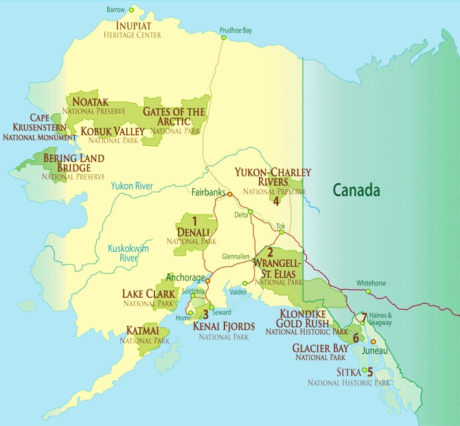 Alaskan National Park Map
