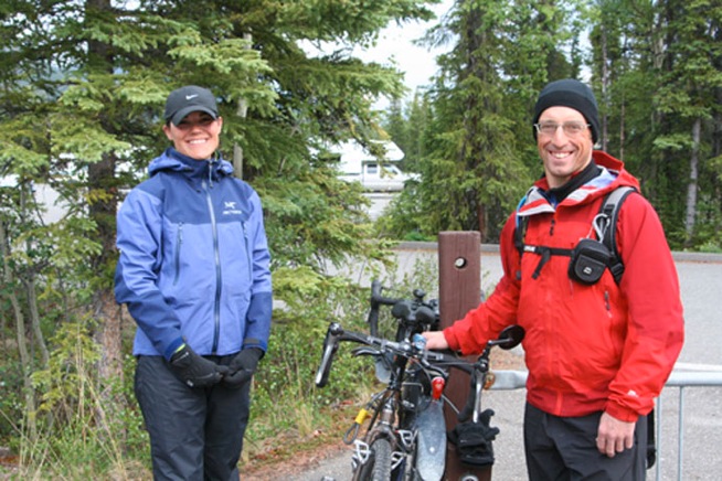 bikers in denali wilderness access center