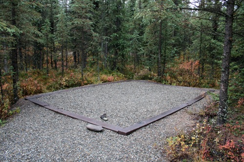 Tent pad at Riley Creek Campground