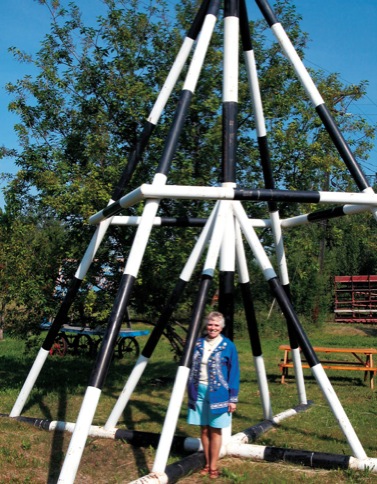 Glynnis Bowerman at the Nenana Tripod